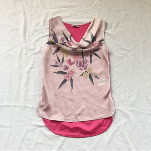 Floral Cowl Neck Tank - Picture 1 of 5